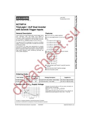 NC7WP14P6X datasheet  